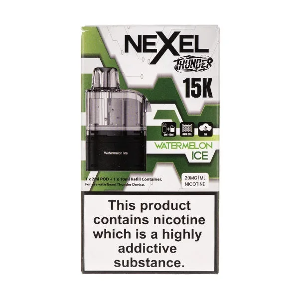 Watermelon Ice Thunder 15k Prefilled Pod + Refill by Nexel