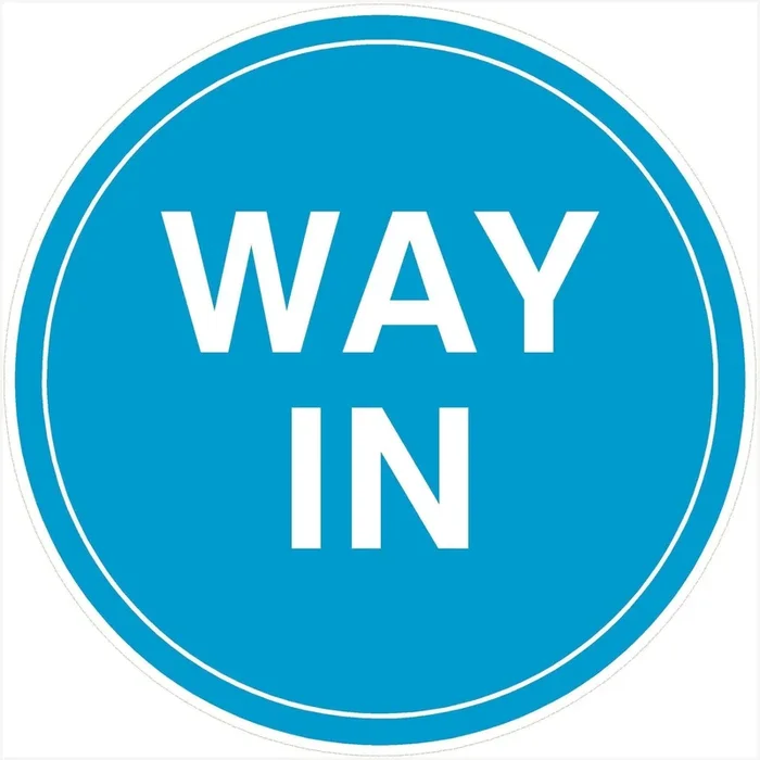 Way In Social Distancing Floor Sticker