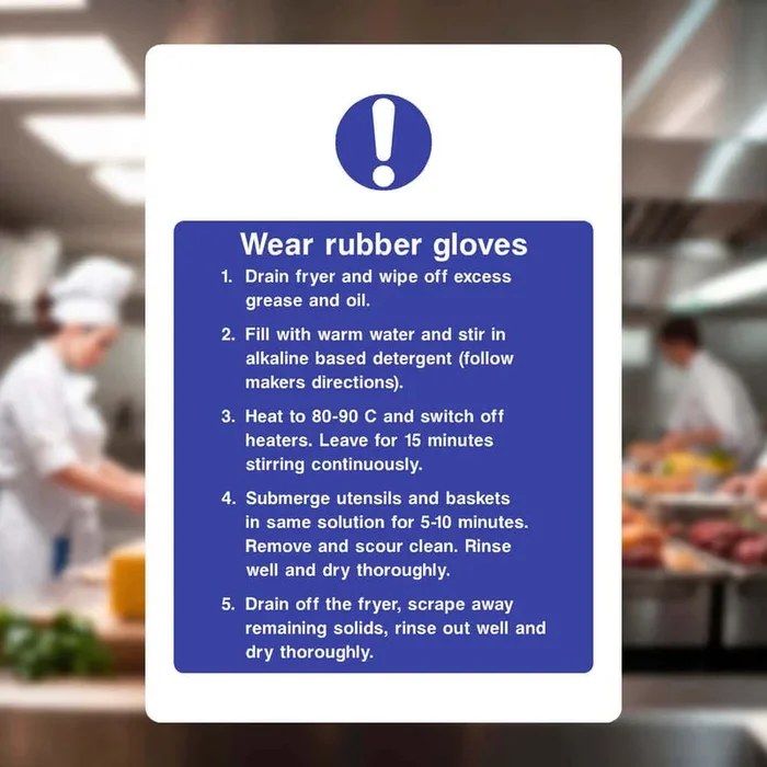Wear Rubber Gloves Sign