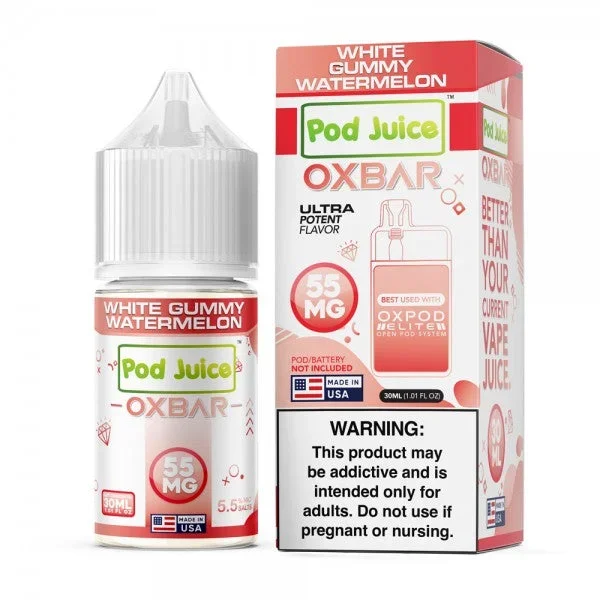 White Gummy Watermelon – Pod Juice x OXBAR Salt 30mL