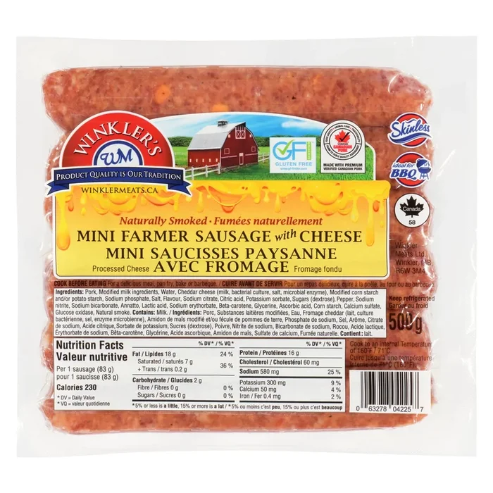 Winkler Farmer Sausage with Cheese, 500 g