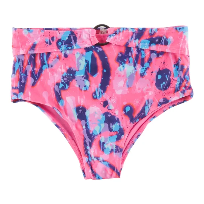 Women’s Abstract Print High Waist Swim Bottoms