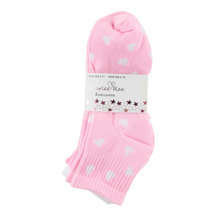 Women’s Charlie Rae Quarter Crew Socks, 6-Pack, Assorted