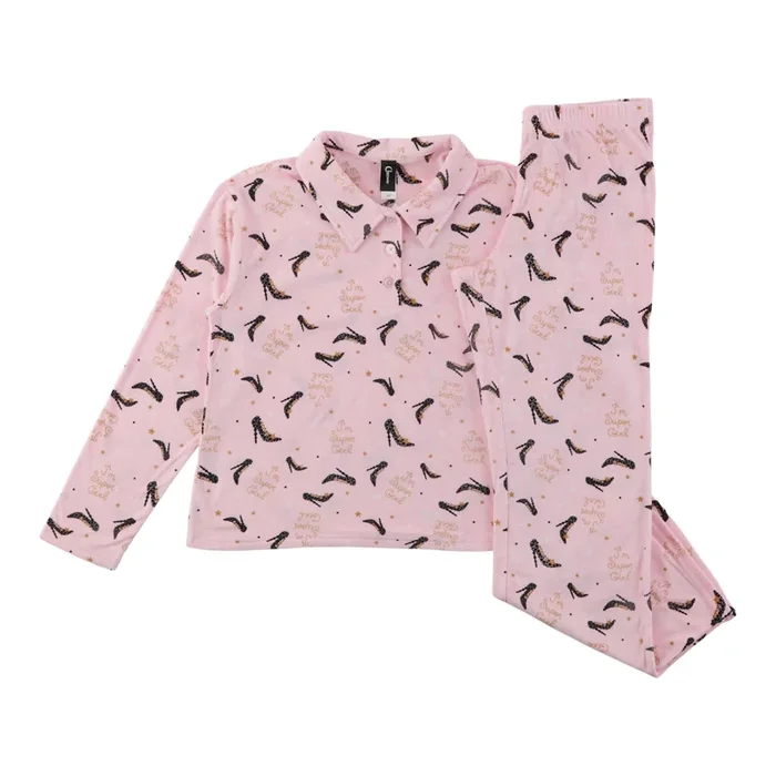 Women’s Collared PJ Set, 2-Piece