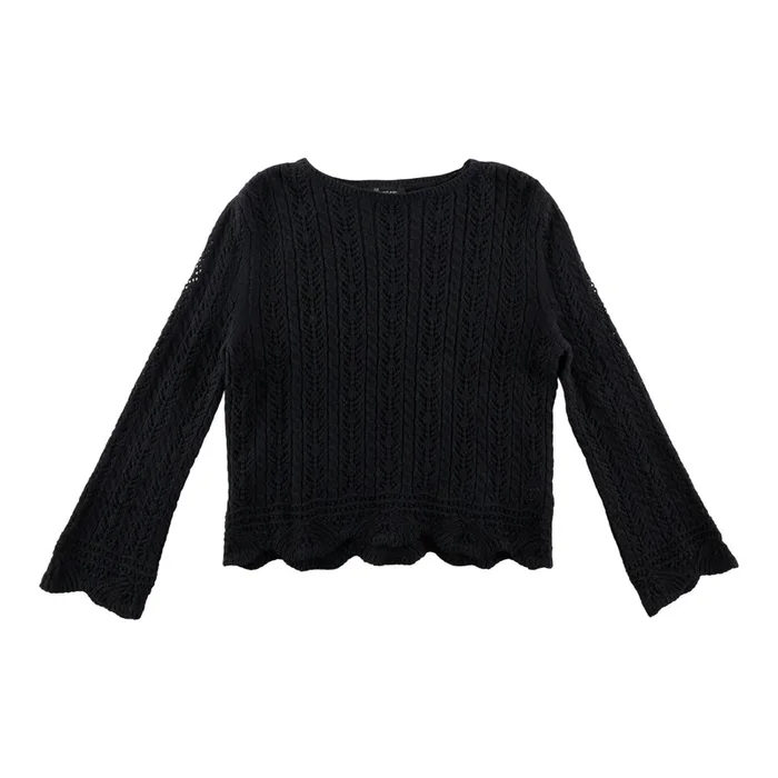 Women’s Pointelle Bell Sleeve Top