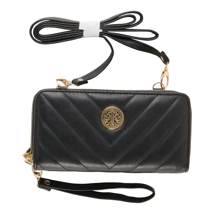 Women’s Quilted Crossbody Wallet with Wristlet