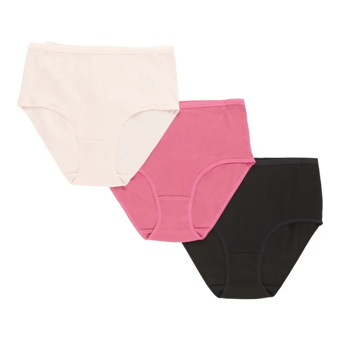 Women’s Ribbed Briefs, 3-Pack