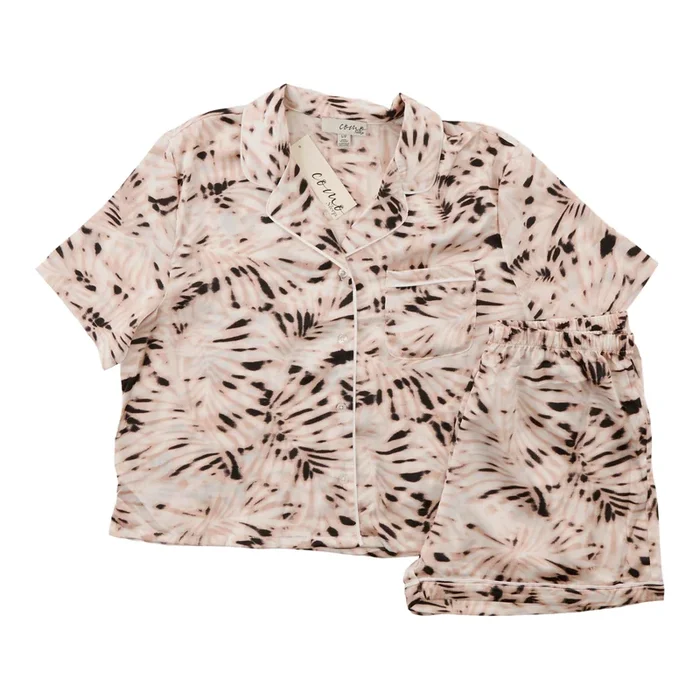 Women’s Satin Tailored Boxer PJ Set