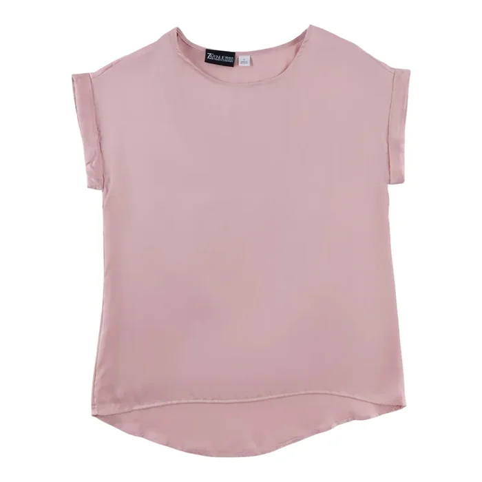 Women’s Short Sleeve Satin Blouse