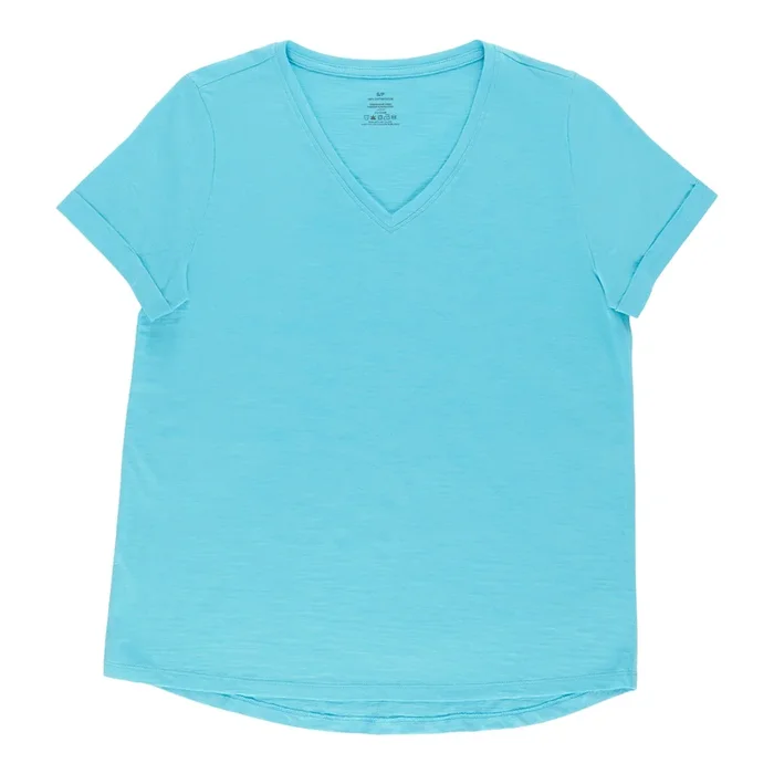 Women’s V-Neck Rolled Sleeve Tee