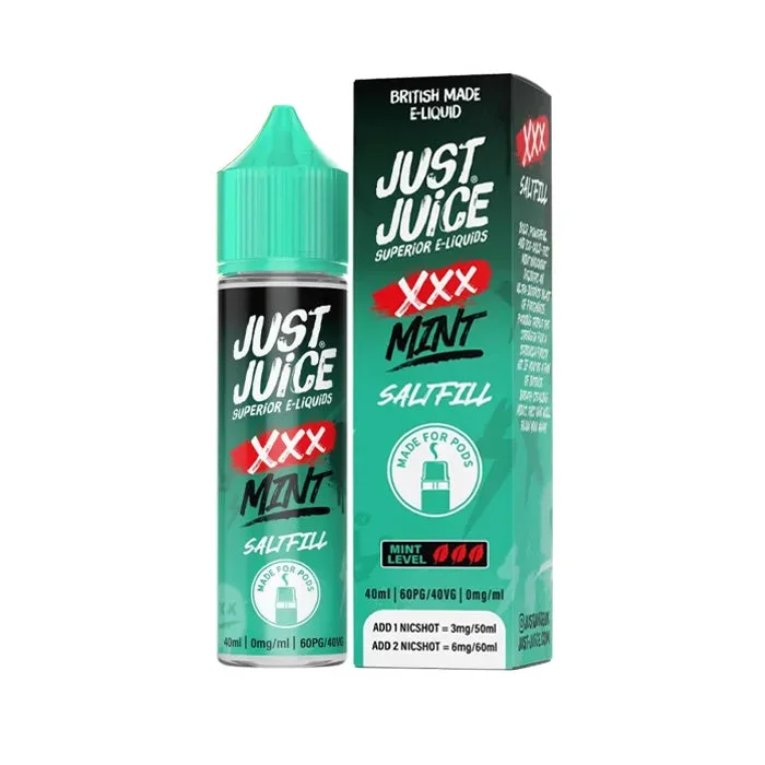 XXX Mint 40ml Saltfill E-Liquid by Just Juice Bar