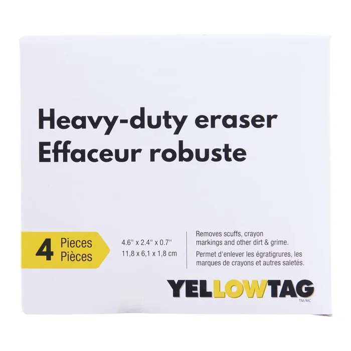 YellowTag Melamine Cleaning Erasers, 4-Pack