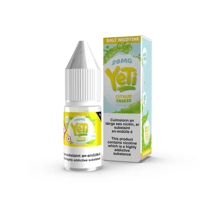 Yeti 10ml Salt Nicotine E-Liquid – Citrus Freeze
