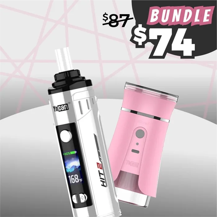 Yocan HIT 2 + iShred BUNDLE – White x Pink