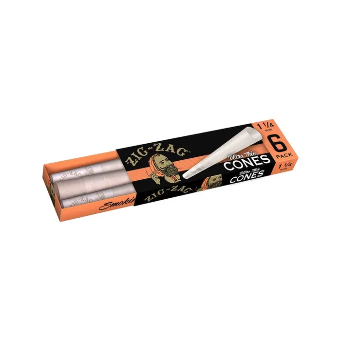 ZIG-ZAG Pre-Rolled Cone 1 1/4″ 6 per pack