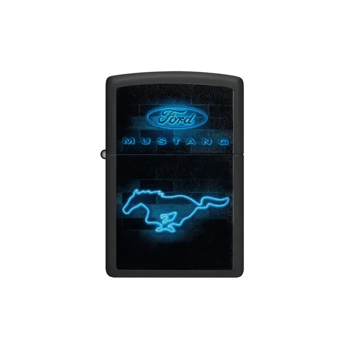 Zippo Lighter – Neon Ford Mustang Logo